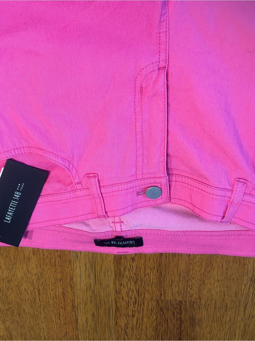 NEW Lafayette 148 New York Hot Pink Straight Leg Pants - Picture 3 of 7